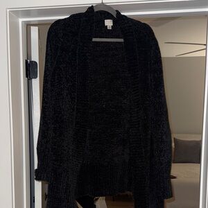 Elegant Black Women's Cardigan Sweater